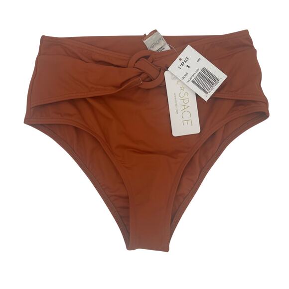 L*SPACE Bikini Bottom Lana Size Small NWT Twist High Waisted Beach Resort NWT - Picture 12 of 13